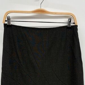 🥽 Poleci charcoal woven Skirt with organic seaming detail